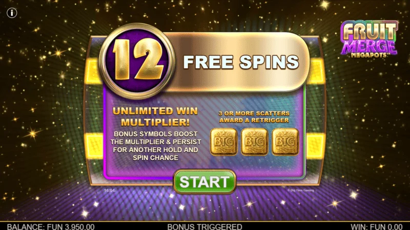 Fruit Merge Megapots - Free Spins starten